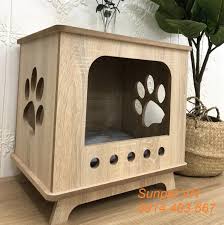 Nhà gỗ mini cho mèo